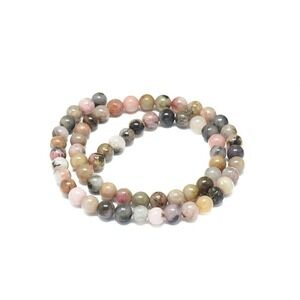 6MM Rhodonite Beads-ONE Gemstone Bead Strand-Jewelry‎ Making Supplies Crafts NWT
